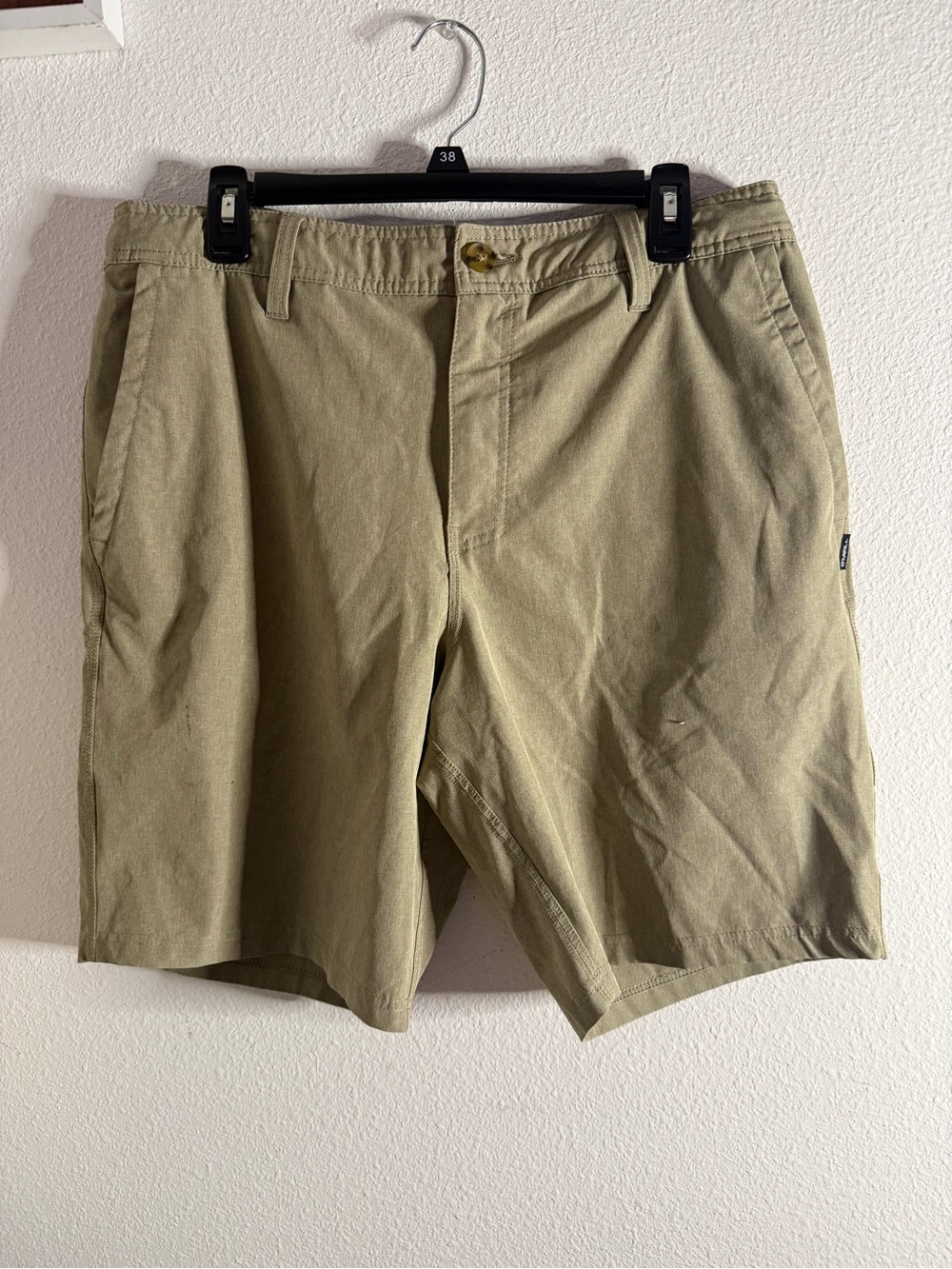O'Neill Reserve Catari Heather Hybrid Board Shorts Men's 34 Stretch Tan